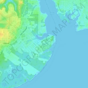 Mappa topografica Postil, altitudine, rilievo