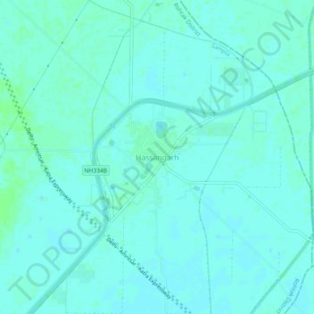 Mappa topografica Hassangarh, altitudine, rilievo