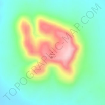 Mappa topografica Mount Hopeless, altitudine, rilievo