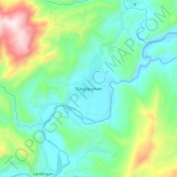 Mappa topografica Nagtipunan, altitudine, rilievo