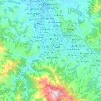 Mappa topografica Luz Polar, altitudine, rilievo