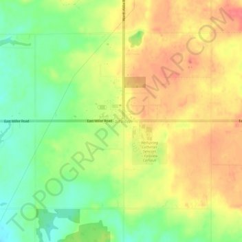 Mappa topografica Fairview, altitudine, rilievo