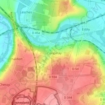 Mappa topografica Le Bourg Ancien, altitudine, rilievo