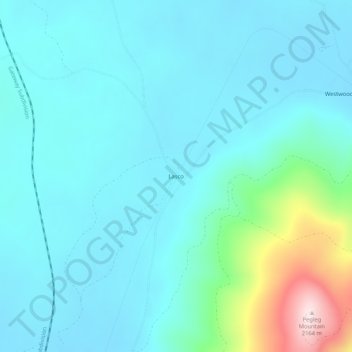 Mappa topografica Lasco, altitudine, rilievo