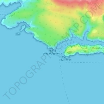 Mappa topografica Pointe de la Madonetta, altitudine, rilievo