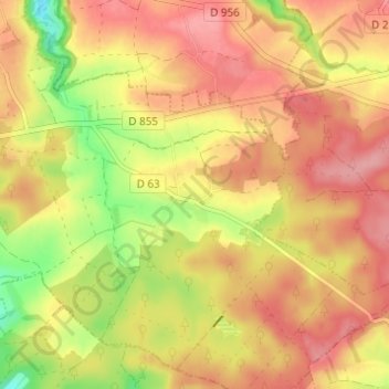 Mappa topografica Haute Sierck, altitudine, rilievo