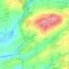 Mappa topografica Kerouzic, altitudine, rilievo