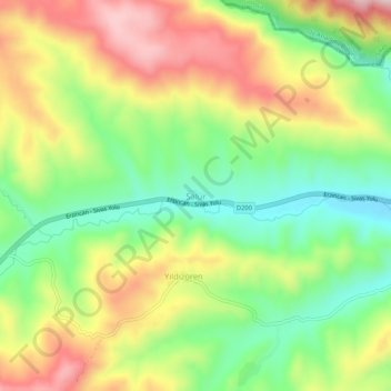 Mappa topografica Salur, altitudine, rilievo