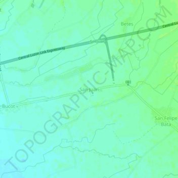Mappa topografica San Juan, altitudine, rilievo