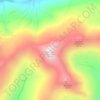 Mappa topografica Sgùrr nan Coireachan, altitudine, rilievo