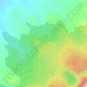 Mappa topografica Indio Muerto, altitudine, rilievo