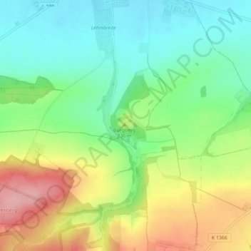 Mappa topografica Konradsburg, altitudine, rilievo