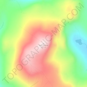 Mappa topografica Ben Chonzie, altitudine, rilievo