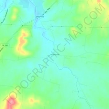 Mappa topografica Taylorsville, altitudine, rilievo