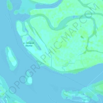 Mappa topografica Лахта, altitudine, rilievo