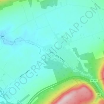 Mappa topografica Rote, altitudine, rilievo