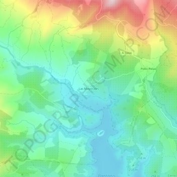Mappa topografica Las Mayorales, altitudine, rilievo