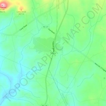 Mappa topografica Toluca, altitudine, rilievo