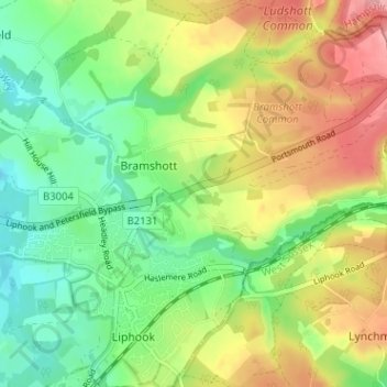 Mappa topografica Cold Ash Hill, altitudine, rilievo