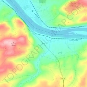 Mappa topografica Boyd, altitudine, rilievo