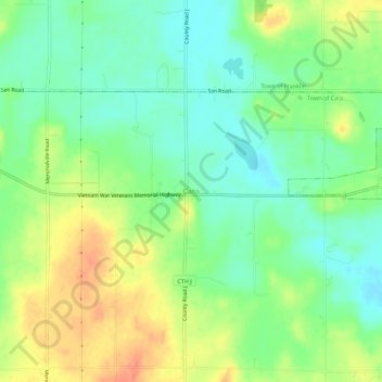 Mappa topografica Cato, altitudine, rilievo