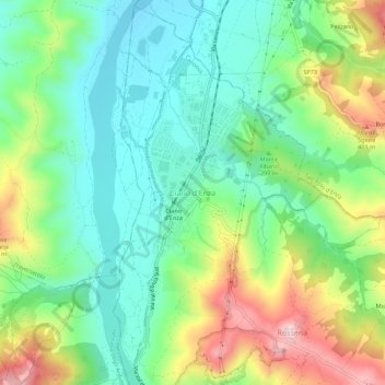 Mappa topografica Ciano d'Enza, altitudine, rilievo