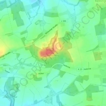Mappa topografica Mackenberg, altitudine, rilievo