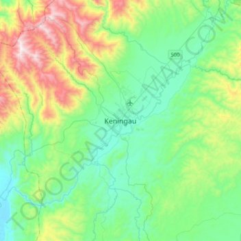 Mappa topografica Keningau, altitudine, rilievo