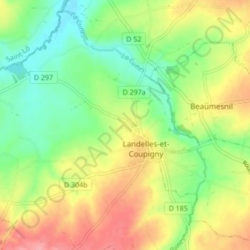 Mappa topografica Les Riaux, altitudine, rilievo