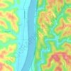 Mappa topografica Lesage, altitudine, rilievo