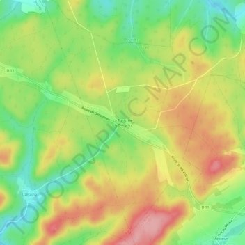 Mappa topografica La Tranchée de Docelles, altitudine, rilievo