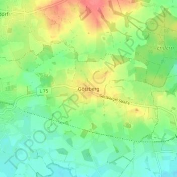 Mappa topografica Götzberg, altitudine, rilievo