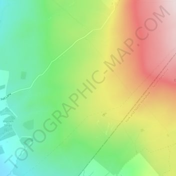 Mappa topografica Notts Pot, altitudine, rilievo