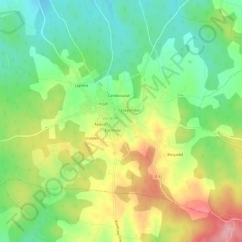 Mappa topografica La Garenne, altitudine, rilievo
