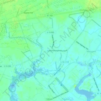 Mappa topografica Laroche, altitudine, rilievo