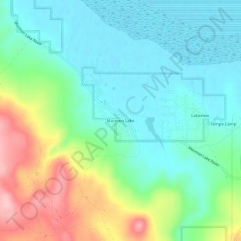 Mappa topografica Mormon Lake, altitudine, rilievo