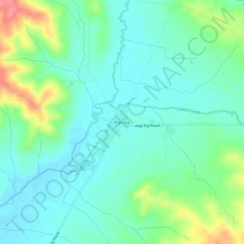 Mappa topografica Argo Fay, altitudine, rilievo