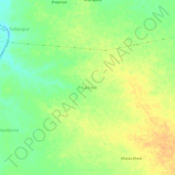 Mappa topografica Pilukhedi, altitudine, rilievo