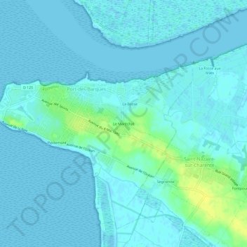 Mappa topografica Le Maréchat, altitudine, rilievo