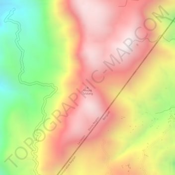 Mappa topografica Mount Talalang, altitudine, rilievo