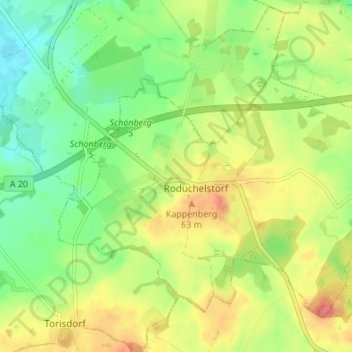 Mappa topografica Rabensdorf, altitudine, rilievo