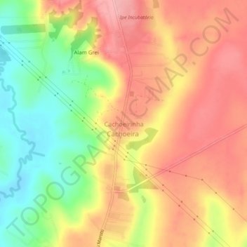 Mappa topografica Cachoeirinha, altitudine, rilievo