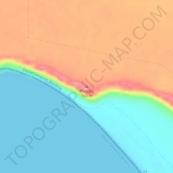 Mappa topografica Piaggio, altitudine, rilievo