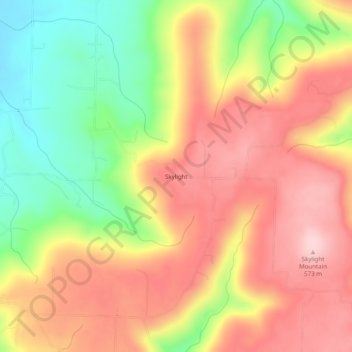 Mappa topografica Skylight, altitudine, rilievo