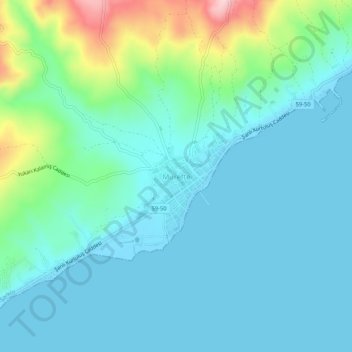 Mappa topografica Mürefte, altitudine, rilievo