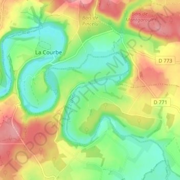 Mappa topografica Mesnil-Glaise, altitudine, rilievo