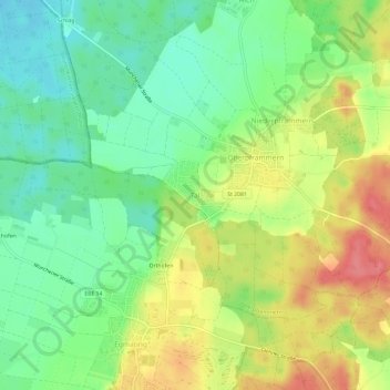Mappa topografica Tal, altitudine, rilievo