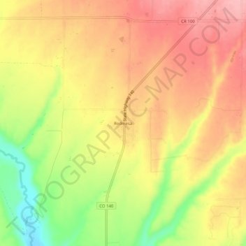Mappa topografica Redmesa, altitudine, rilievo