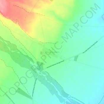 Mappa topografica Mount Somers, altitudine, rilievo