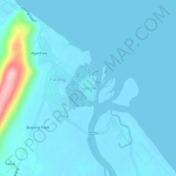 Mappa topografica Silonay, altitudine, rilievo